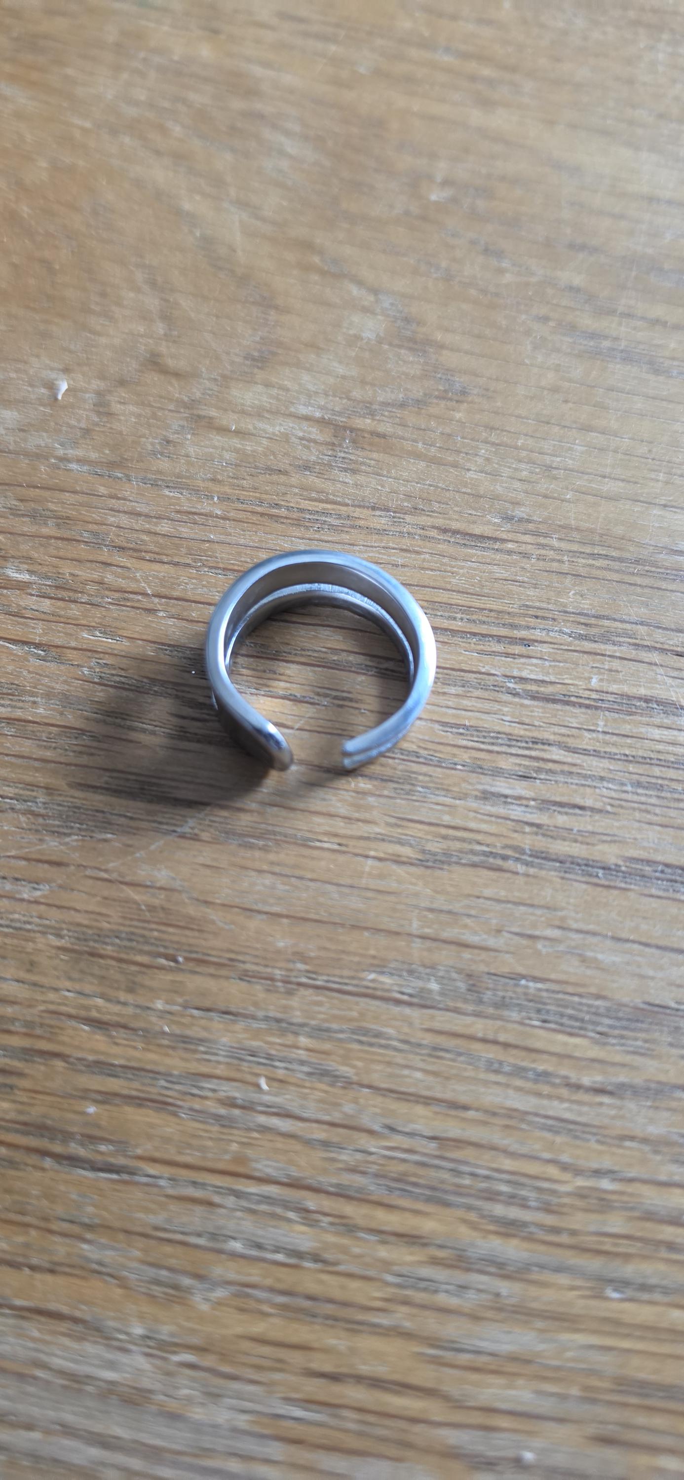 Stainless Steel Fork Tynes Ring size 10