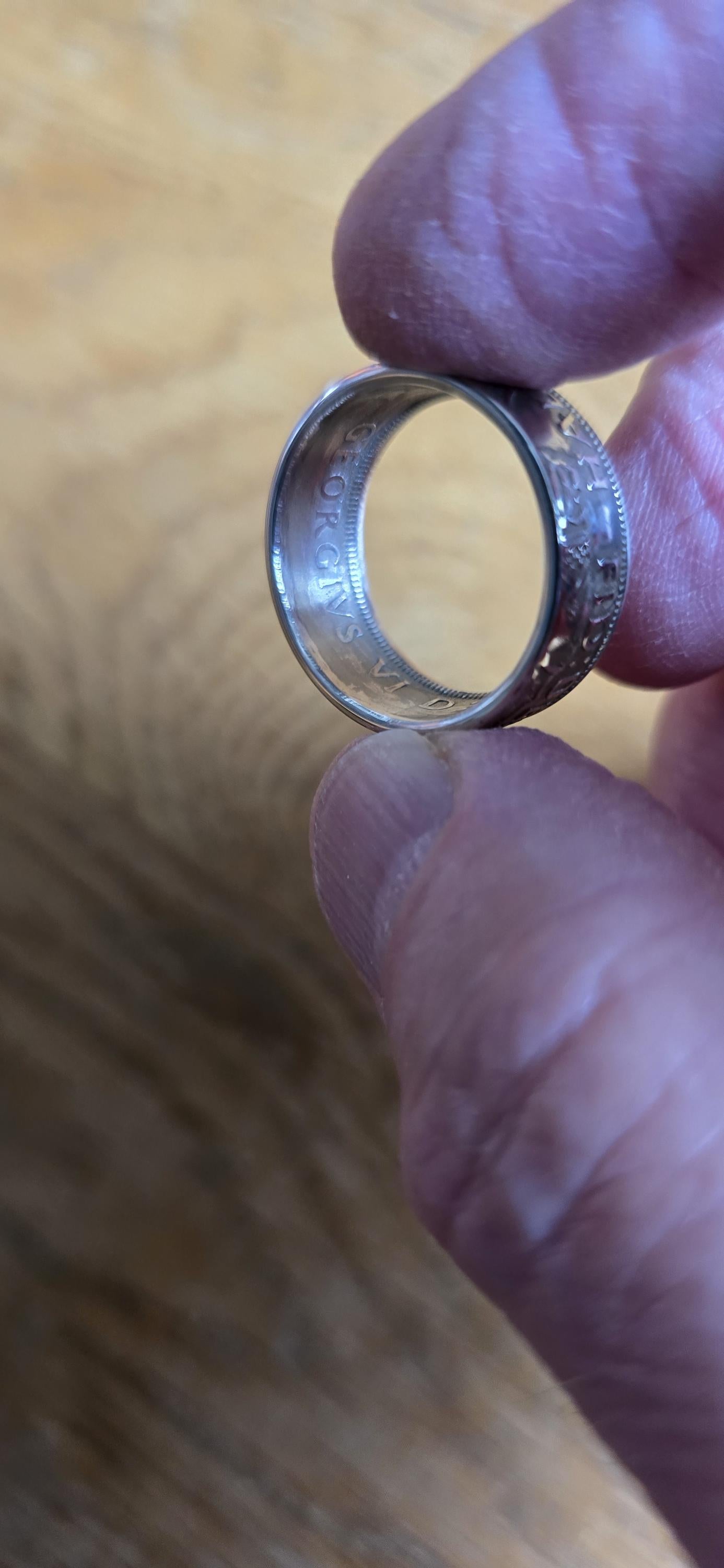 Half Crown Coin Ring