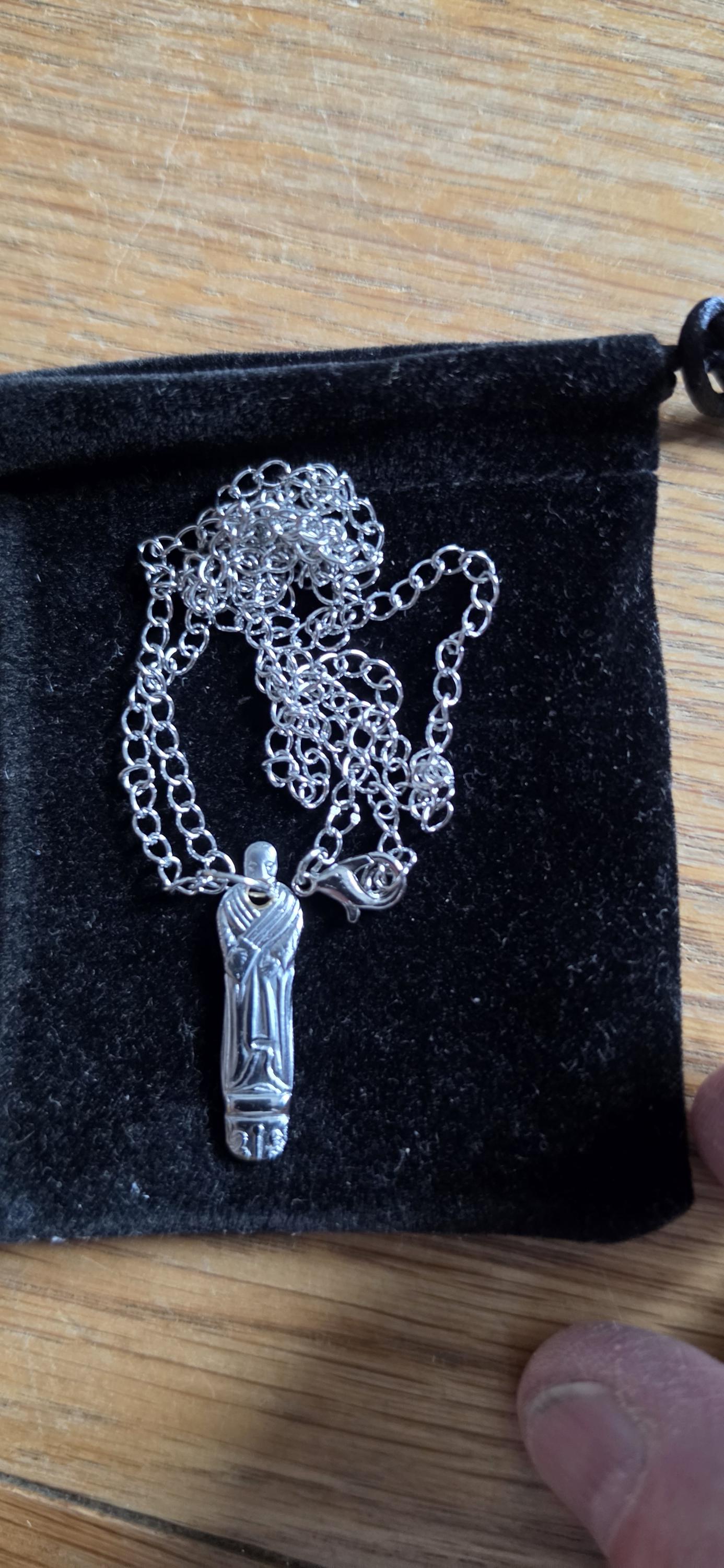Silver Plated Antique Apostle Spoon Pendant with stainless steel chain