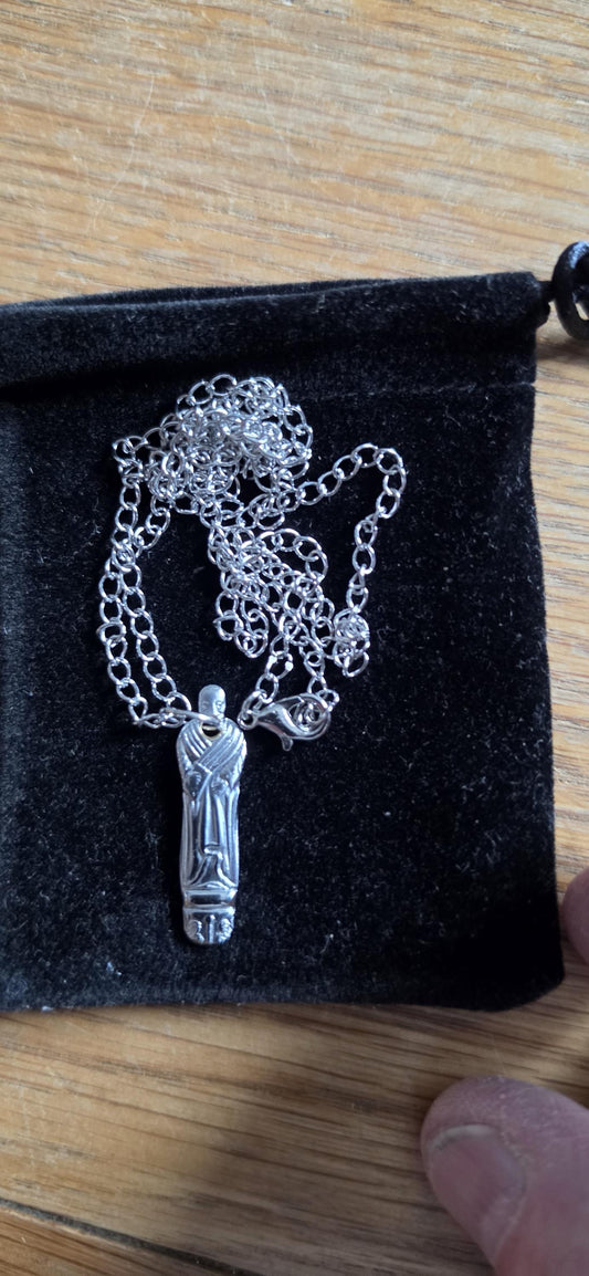 Silver Plated Antique Apostle Spoon Pendant with stainless steel chain