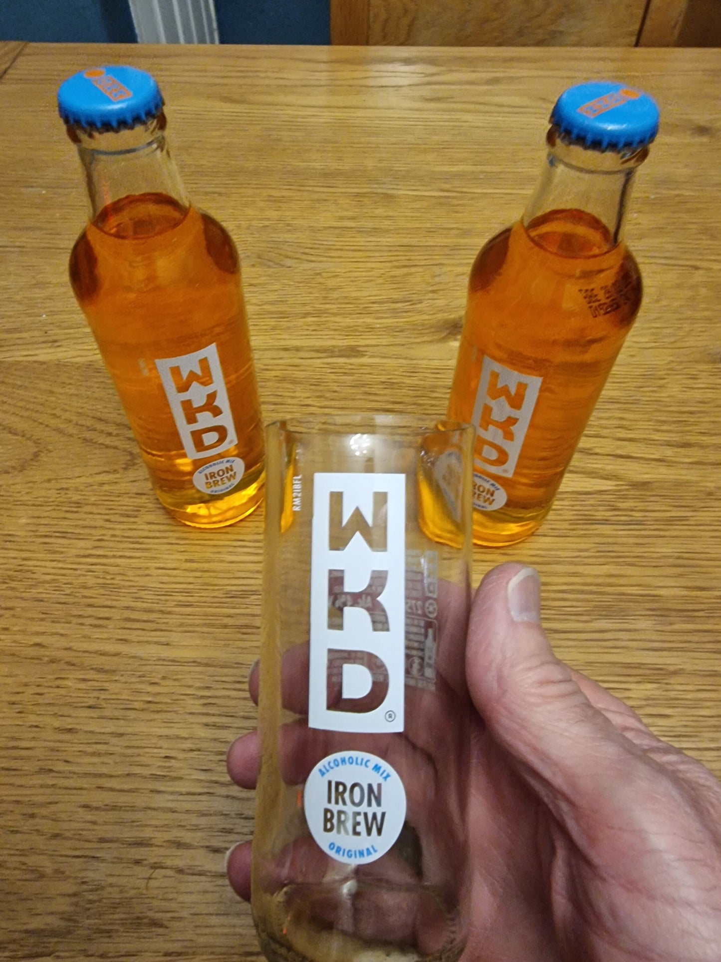 WKD Iron Brew  upcycled bottle glass