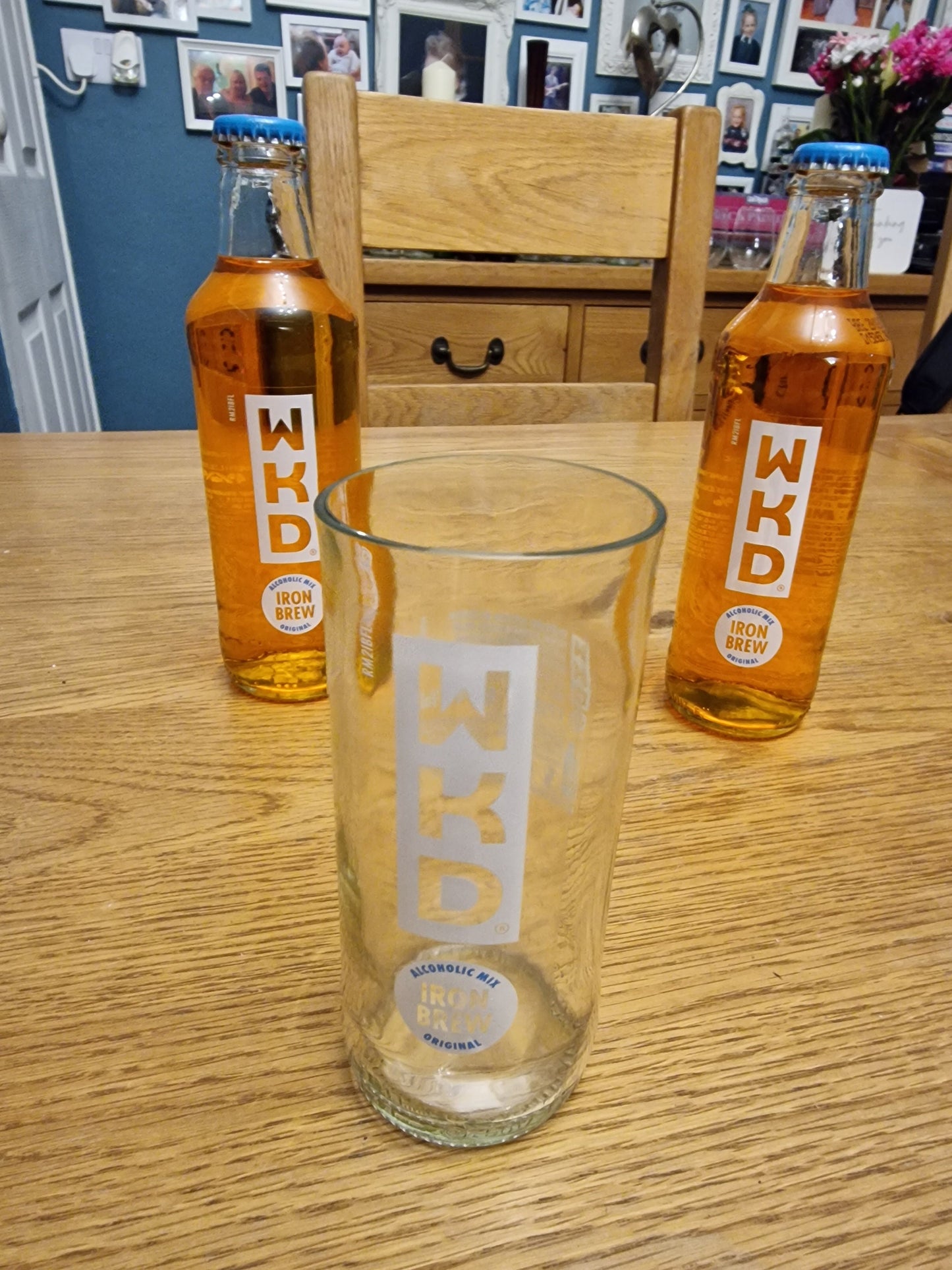 WKD Iron Brew  upcycled bottle glass