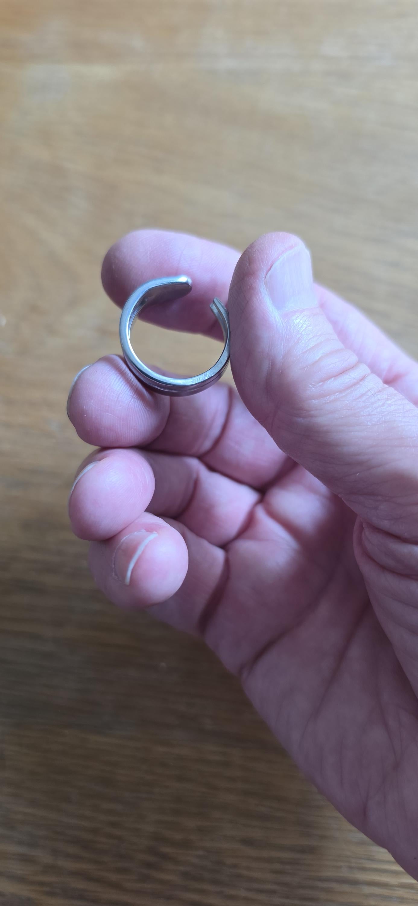 Stainless Steel Fork Tynes Ring size 10