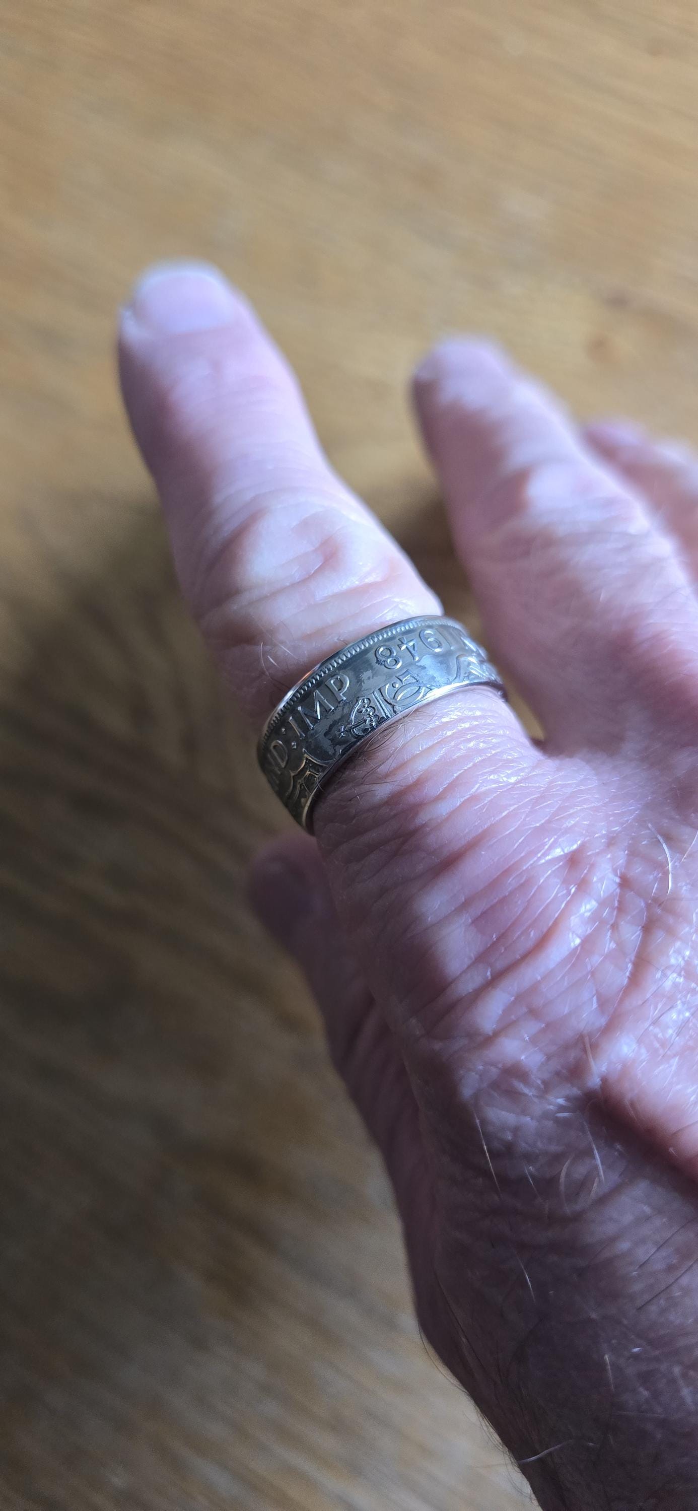 Half Crown Coin Ring