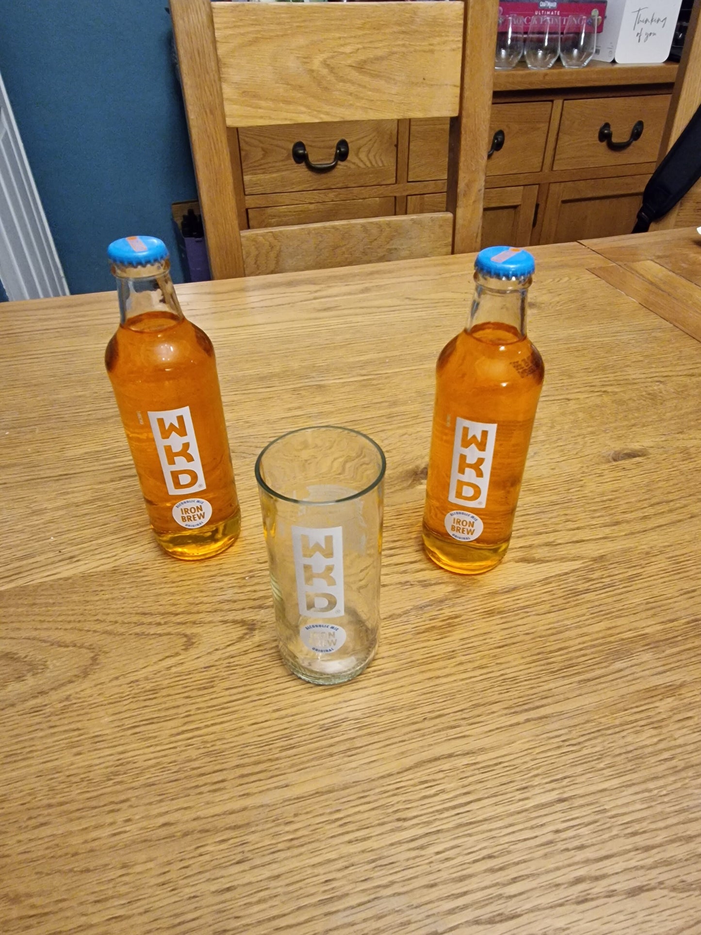 WKD Iron Brew  upcycled bottle glass