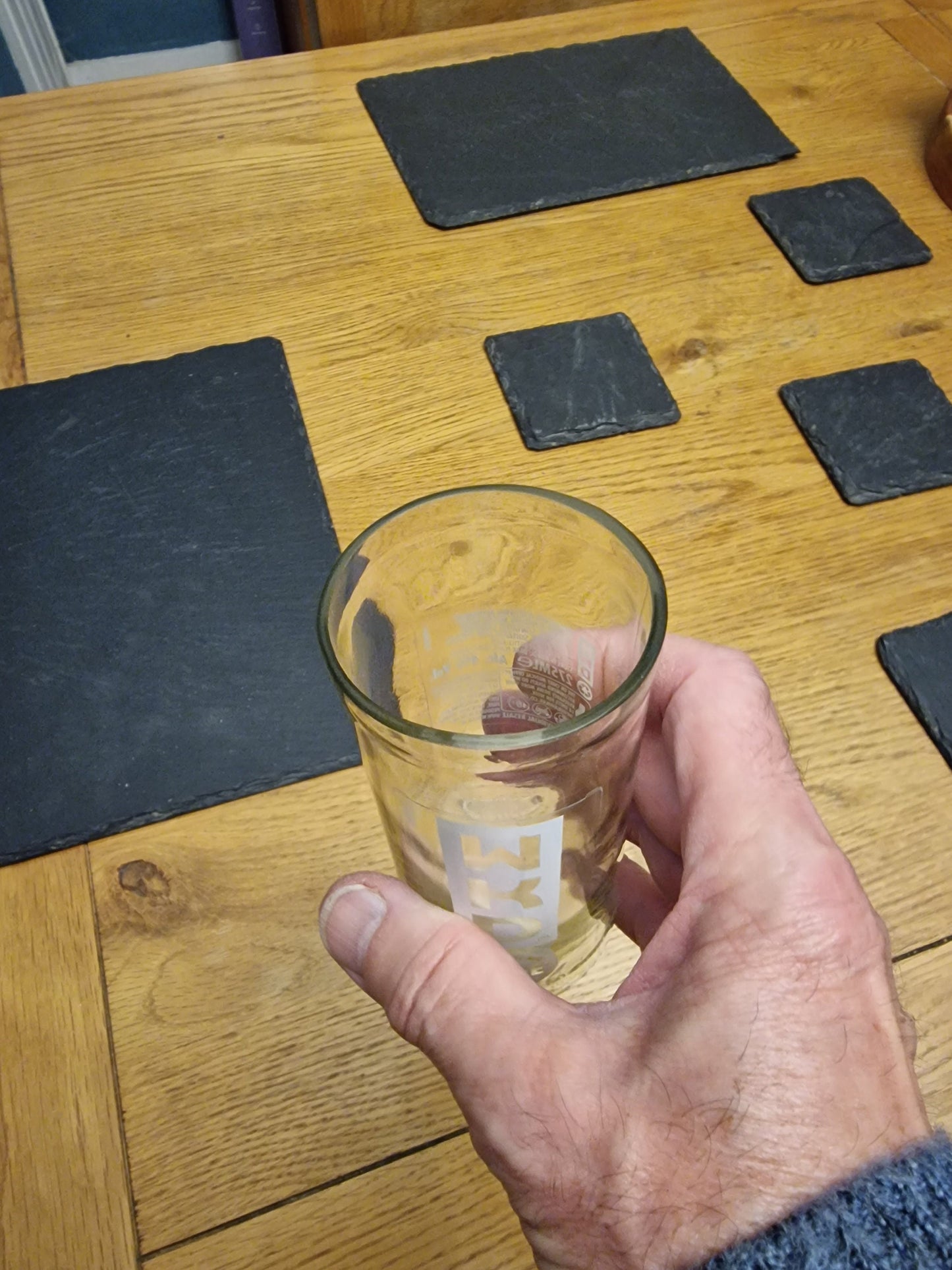 WKD Blue upcycled bottle glass