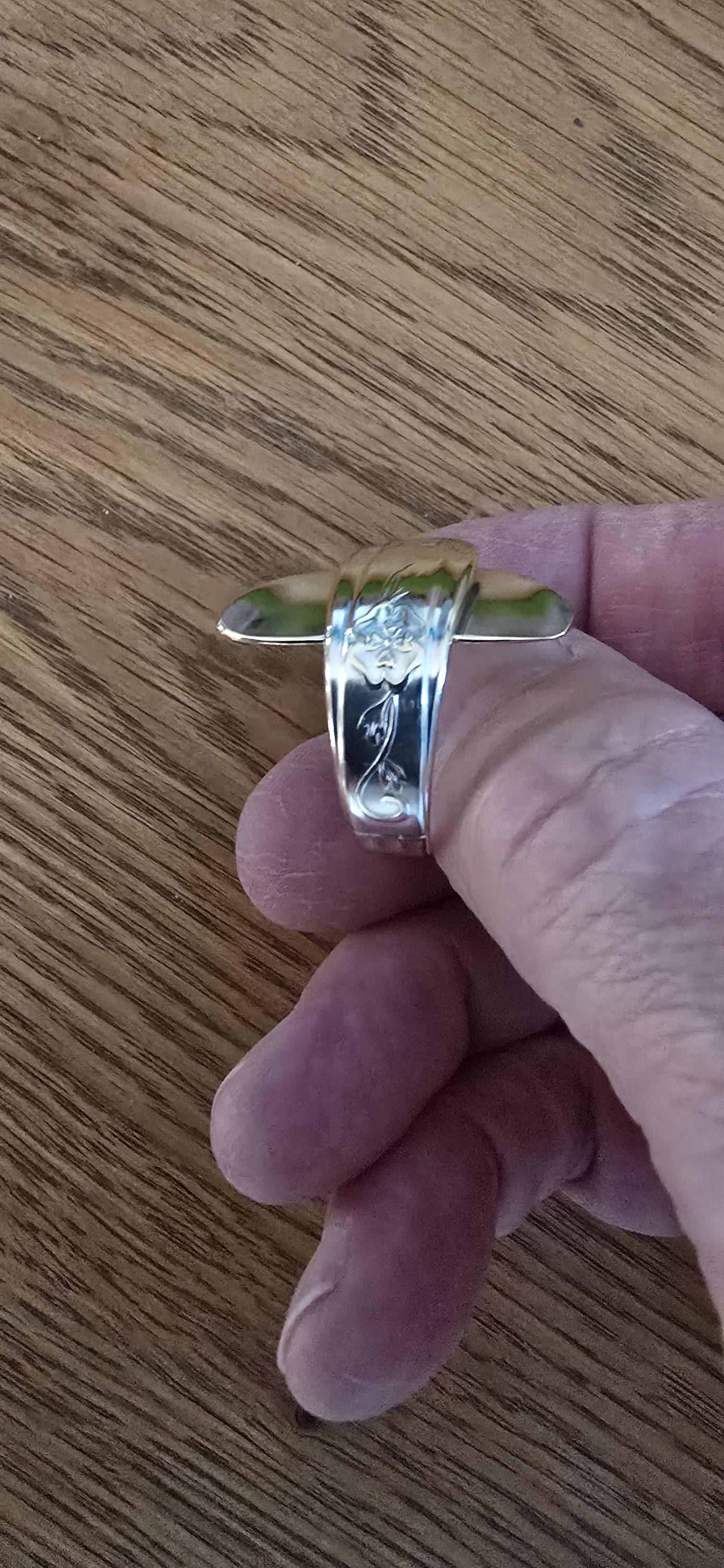 Handmade Fishtail Silver Plated Spoon Ring