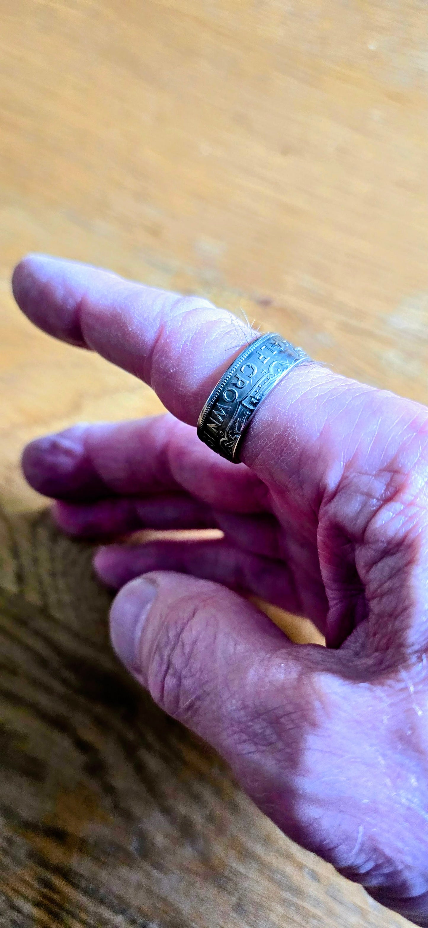 UK Half Crown Coin Ring
