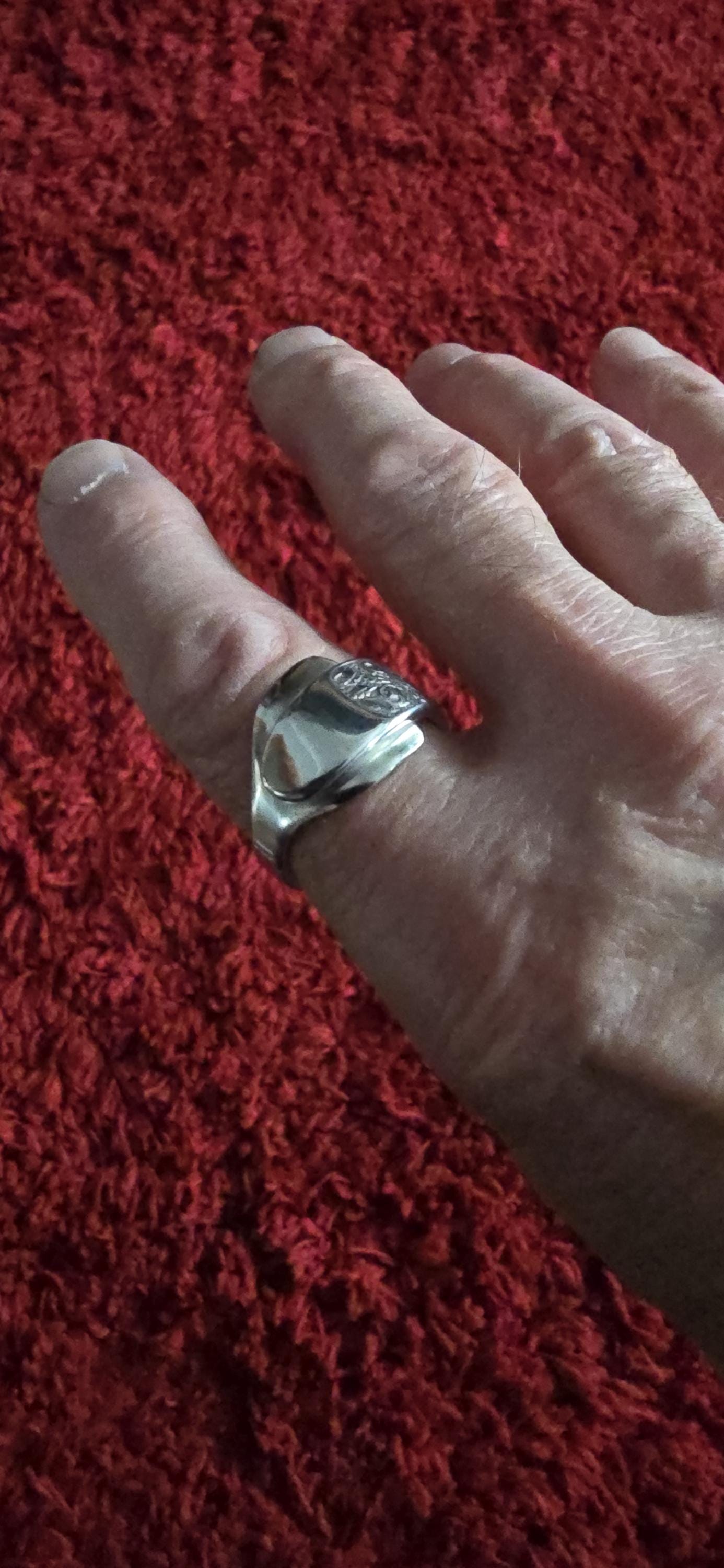 Silver Plated Fork Ring Size 12.5 (Z)