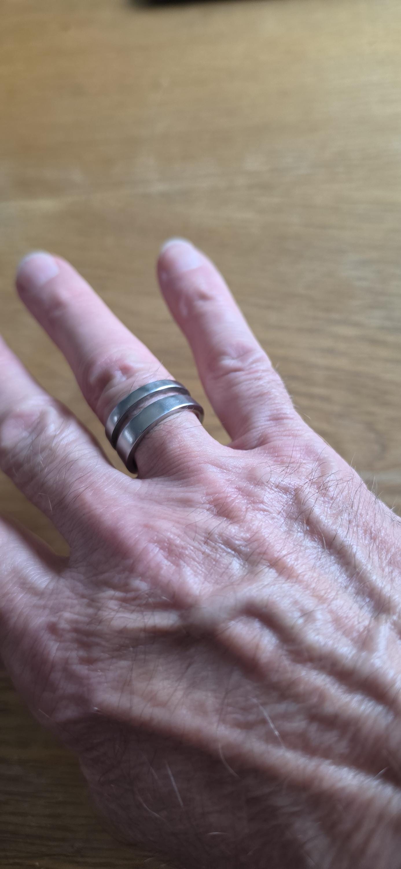 Stainless Steel Fork Tynes Ring size 10