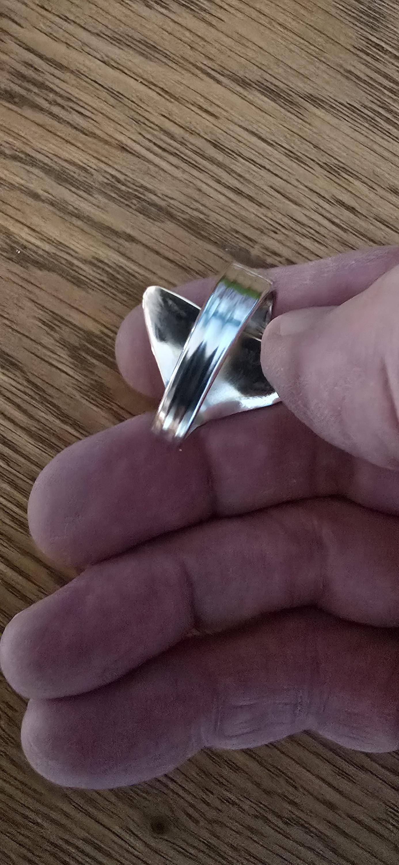 Handmade Fishtail Silver Plated Spoon Ring