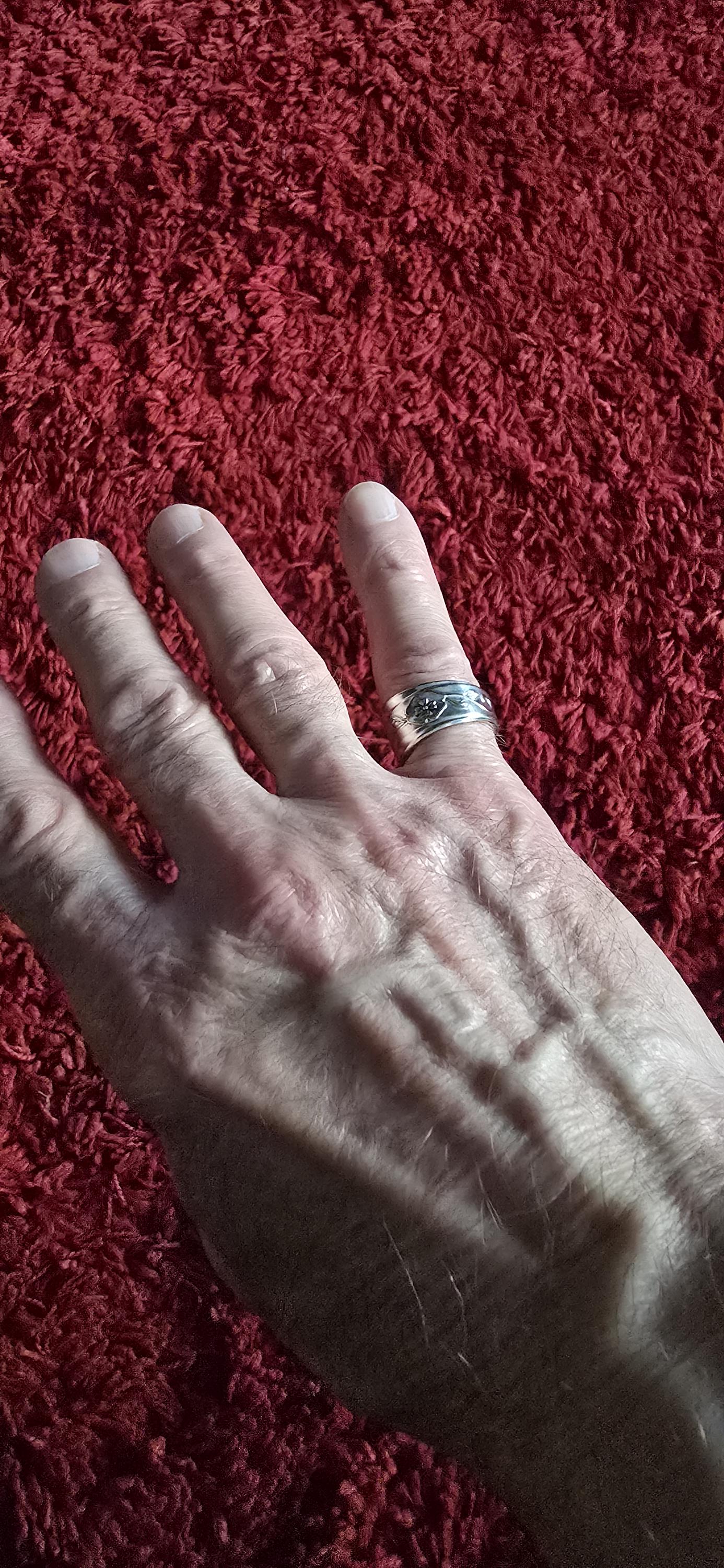 Silver plated spoon ring