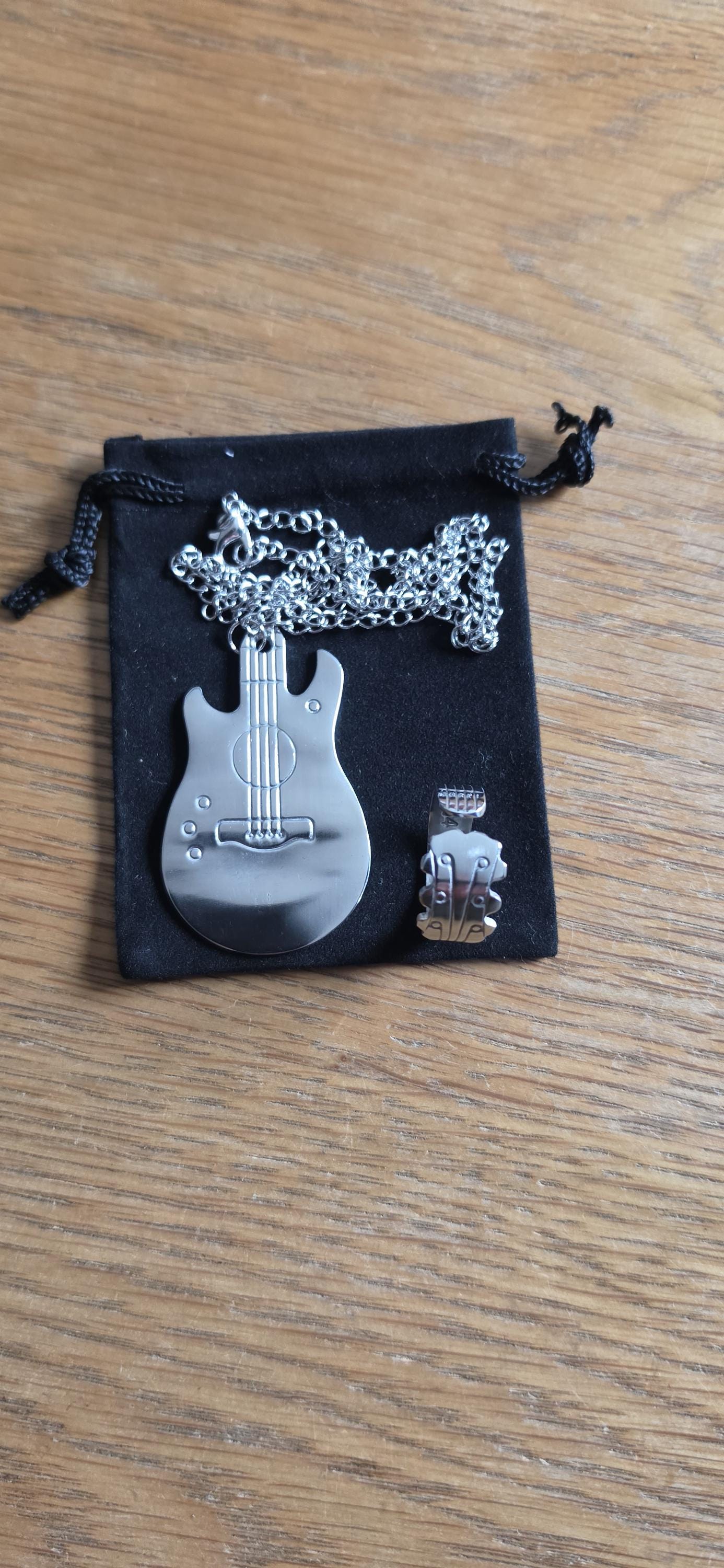 Rock 'n' Roll Upcycled Guitar Jewelry Set