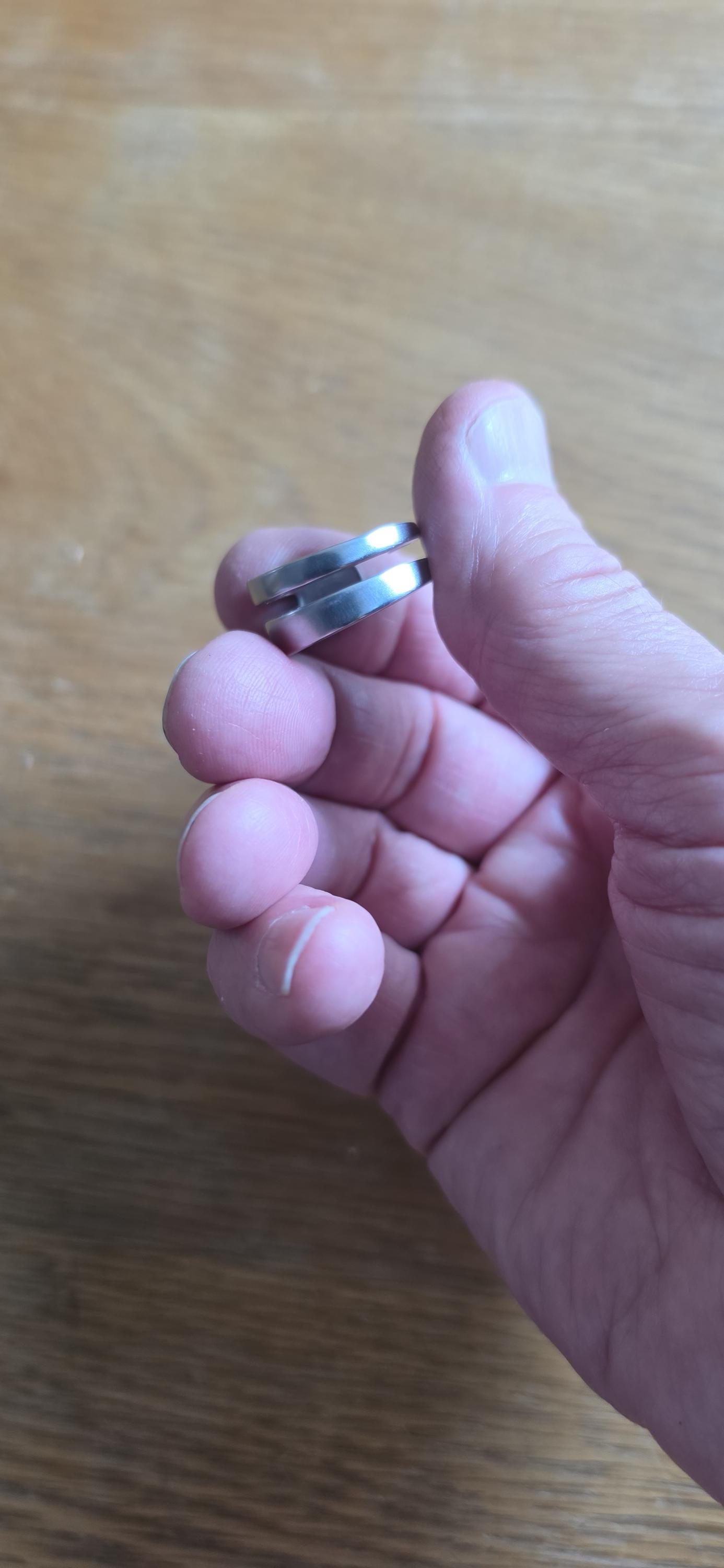 Stainless Steel Fork Tynes Ring size 10
