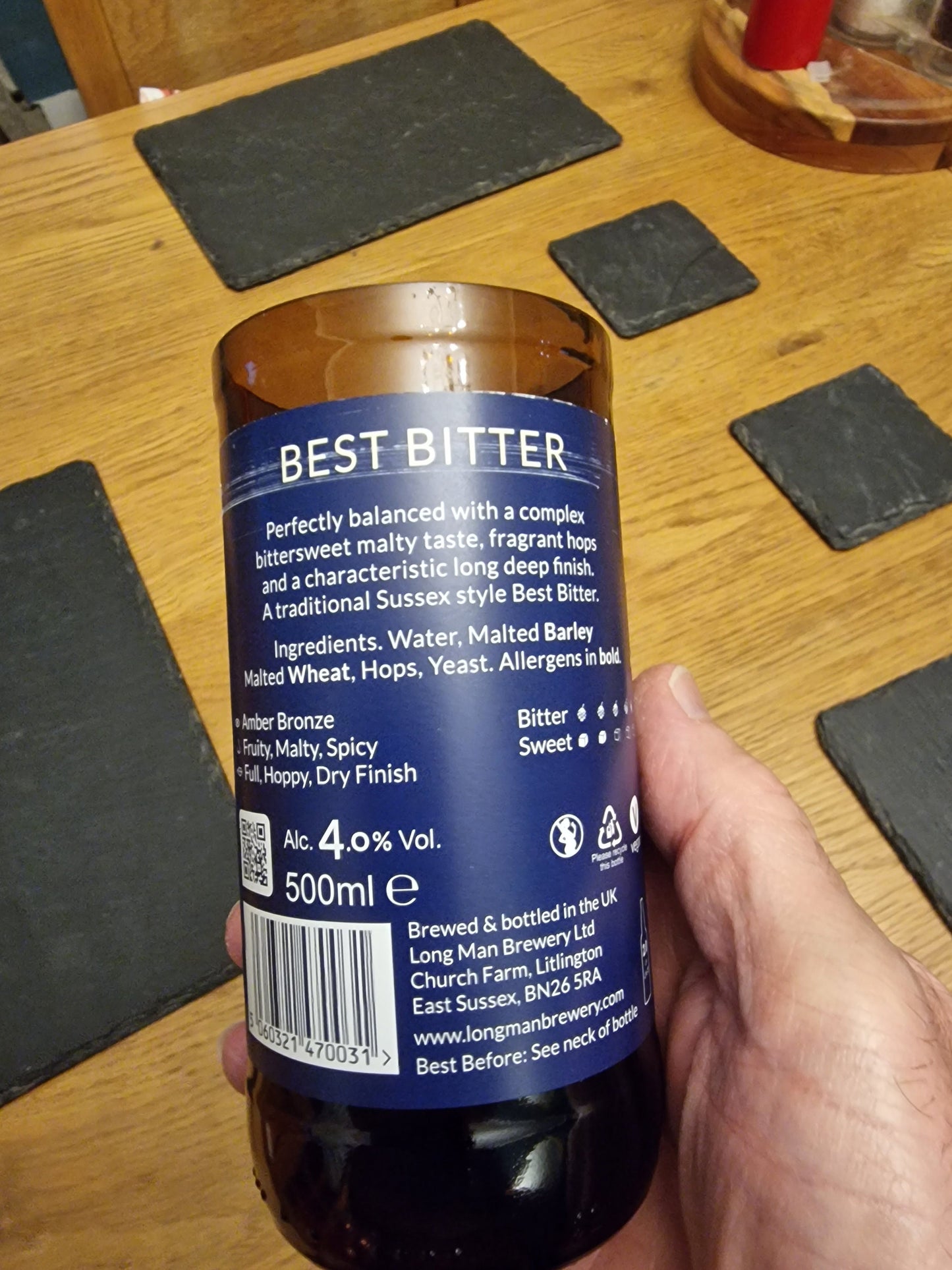 Long Man Best Bitter bottle glass